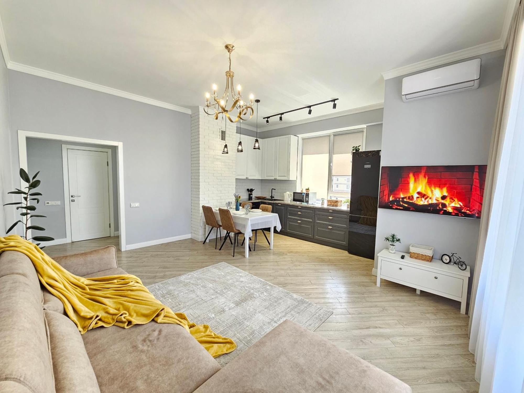 3 Room Gagarin Park Residential Complex Near Mega Shopping Mall Алматы Экстерьер фото